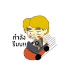 Little Pig - Yellow Hair Boy（個別スタンプ：20）