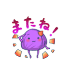 紫焼き折り紙くんスタンプ（個別スタンプ：40）