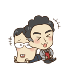 パーマとメガネ（個別スタンプ：9）