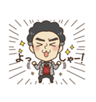 パーマとメガネ（個別スタンプ：11）