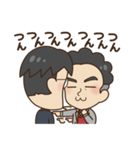 パーマとメガネ（個別スタンプ：17）