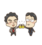 パーマとメガネ（個別スタンプ：19）