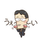 パーマとメガネ（個別スタンプ：25）