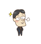 パーマとメガネ（個別スタンプ：30）