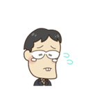 パーマとメガネ（個別スタンプ：36）