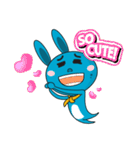 Bounce the blue rabbit（個別スタンプ：24）