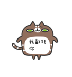 Rely on cat to cat dialog box（個別スタンプ：9）