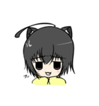 豹狼荘：黄緑八草と小さな黒猫（個別スタンプ：9）