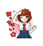 チェッカー卓女子PCスタンプ（個別スタンプ：11）