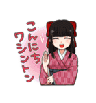 チェッカー卓女子PCスタンプ（個別スタンプ：21）