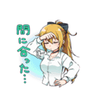 チェッカー卓女子PCスタンプ（個別スタンプ：35）