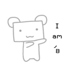 white bear and blue bear（個別スタンプ：1）