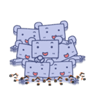 white bear and blue bear（個別スタンプ：18）
