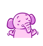 Pink Smiley elephant again (English)（個別スタンプ：2）