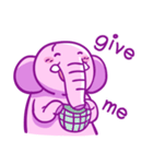 Pink Smiley elephant again (English)（個別スタンプ：6）