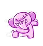 Pink Smiley elephant again (English)（個別スタンプ：7）