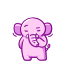Pink Smiley elephant again (English)（個別スタンプ：10）