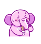 Pink Smiley elephant again (English)（個別スタンプ：15）