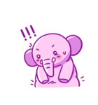 Pink Smiley elephant again (English)（個別スタンプ：20）