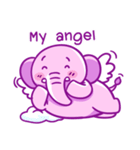 Pink Smiley elephant again (English)（個別スタンプ：21）
