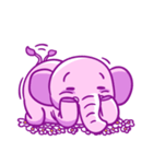Pink Smiley elephant again (English)（個別スタンプ：23）
