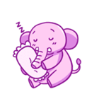 Pink Smiley elephant again (English)（個別スタンプ：27）