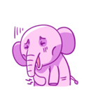 Pink Smiley elephant again (English)（個別スタンプ：33）