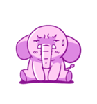 Pink Smiley elephant again (English)（個別スタンプ：40）
