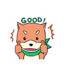 shiba inu wearing a scarf（個別スタンプ：1）