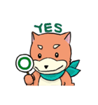 shiba inu wearing a scarf（個別スタンプ：13）