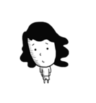 Melancholy girl here（個別スタンプ：1）