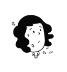 Melancholy girl here（個別スタンプ：3）