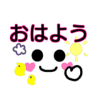 顔文字(手書き風)（個別スタンプ：1）