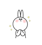 顔の大きな使えるうさぎ。（個別スタンプ：33）