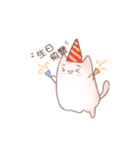 cotton candy cat with rabbit（個別スタンプ：34）