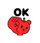 りんごくま（個別スタンプ：7）