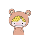 A boy in bear suit（個別スタンプ：4）