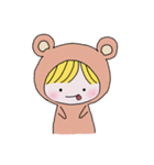 A boy in bear suit（個別スタンプ：9）