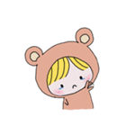 A boy in bear suit（個別スタンプ：23）