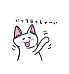 表現豊かなシロにゃんこ（個別スタンプ：1）