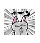 表現豊かなシロにゃんこ（個別スタンプ：4）