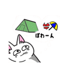 表現豊かなシロにゃんこ（個別スタンプ：13）