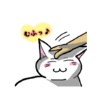 表現豊かなシロにゃんこ（個別スタンプ：15）