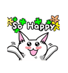 表現豊かなシロにゃんこ（個別スタンプ：20）
