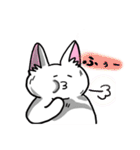 表現豊かなシロにゃんこ（個別スタンプ：23）
