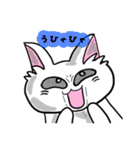 表現豊かなシロにゃんこ（個別スタンプ：40）