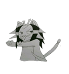 オチねこ モノクロ版（個別スタンプ：6）