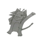オチねこ モノクロ版（個別スタンプ：7）