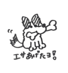 素朴な白黒スタンプ（個別スタンプ：5）