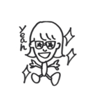 素朴な白黒スタンプ（個別スタンプ：7）